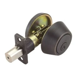 Design House Oil Rubbed Bronze Steel Single Cylinder Deadbolt