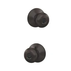 Schlage Plymouth Aged Bronze Entry Lockset 1-3/4 In.