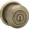 Kwikset SmartKey Juno Antique Brass Entry Lockset KW1 1-3/4 In.