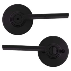 Kwikset Ladera Matte Black Bed And Bath Lever Right Or Left Handed -Irwim Door Locks Shop 04ff21a3 3552 43da b897 15618cf84fca