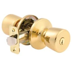 Ace Tulip Polished Brass Entry Knob Right Or Left Handed