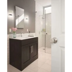 Schlage Bowery Satin Nickel Privacy Knob Right Or Left Handed -Irwim Door Locks Shop 053fb2c1 cc5b 4dea a621 be3790294df0