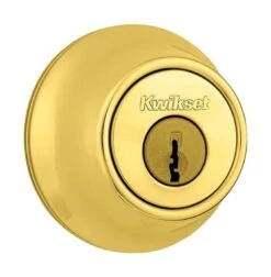 Kwikset Polished Brass Metal Double Cylinder Deadbolt -Irwim Door Locks Shop 0845cecf c0c6 4586 a6db 7af72dcae5fd