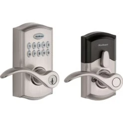 Kwikset SmartKey Satin Nickel Metal Electronic Touch Pad Entry Lever -Irwim Door Locks Shop 08920544 36e1 4100 84b7 f51b97ad900c