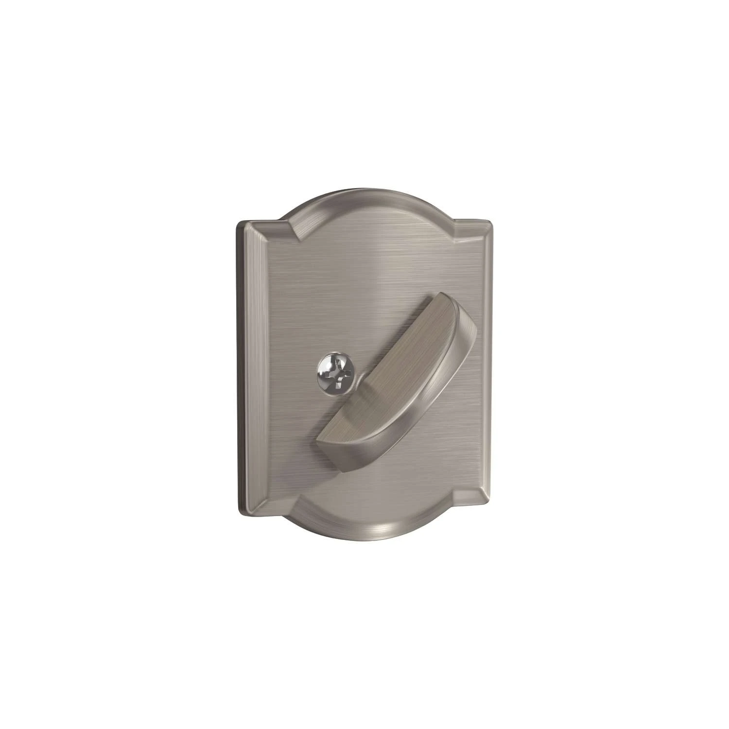 Schlage Camelot Satin Nickel Metal Single Cylinder Deadbolt 2 Schlage Camelot Satin Nickel Metal Single Cylinder Deadbolt - Image 2