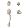 Schlage Plymouth, Georgian Satin Nickel Handleset Right Or Left Handed