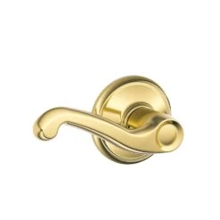 Schlage Flair Bright Brass Passage Lockset 1-3/4 In.