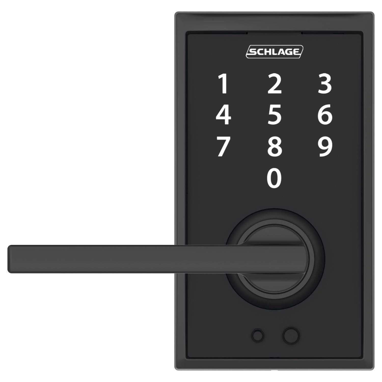 Schlage Matte Black Metal Touchscreen Lever 2 Schlage Matte Black Metal Touchscreen Lever - Image 2