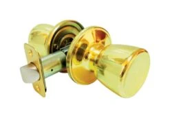 Faultless Tulip Polished Brass Passage Door Knob Right Handed