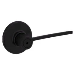 Kwikset Ladera Matte Black Bed And Bath Lever Right Or Left Handed