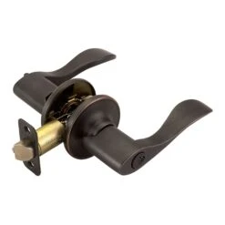 Design House Springdale Wave Oil Rubbed Bronze Entry Lever 1-3/4 In.