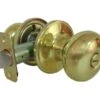 Faultless Mushroom Polished Brass Privacy Knob Right Handed