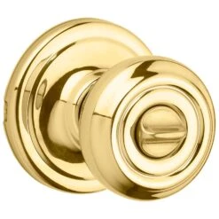 Kwikset Cameron Polished Brass Privacy Lockset 1-3/4 In.