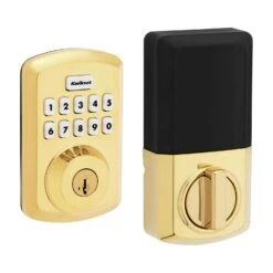 Kwikset Powerbolt Polished Brass Zinc Electronic Deadbolt -Irwim Door Locks Shop 1c832092 a5c3 46d7 b36e 0c63c361e6bb