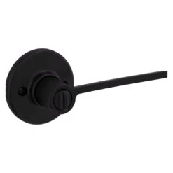 Kwikset Ladera Matte Black Bed And Bath Lever Right Or Left Handed -Irwim Door Locks Shop 20ec2463 47b9 4204 ad3e 4f356f208d6d