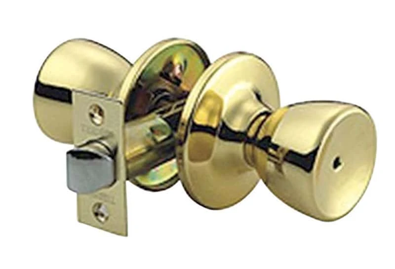 Home Plus Polished Brass Privacy Lockset 1-3/4 In. 1 Home Plus Polished Brass Privacy Lockset 1-3/4 In.