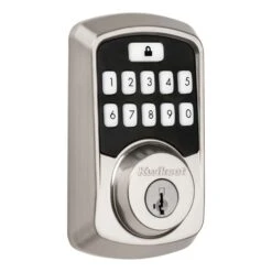 Kwikset SmartKey Aura Satin Nickel Metal Bluetooth Keypad Entry Smart Lock -Irwim Door Locks Shop 23f04f69 ac45 42c8 acd6 8ec776e39b69