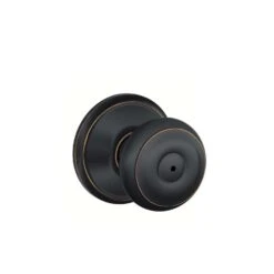 Schlage Georgian Aged Bronze Privacy Knob Right Or Left Handed