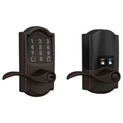 Schlage Encode Aged Bronze Metal WiFi Deadbolt With Accent Lever -Irwim Door Locks Shop 26716a0e efb9 4701 8759 63e46ba05e19
