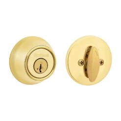Kwikset SmartKey Security Polished Brass Metal Single Cylinder Deadbolt -Irwim Door Locks Shop 2855bf0c f438 4a19 8e8e 79c73dd0747e