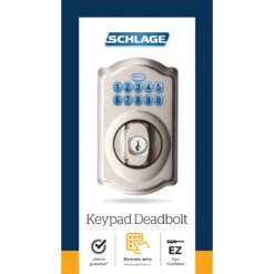 Schlage Satin Nickel Steel Electronic Deadbolt -Irwim Door Locks Shop 2a361339 a2fc 4cba 85e1 f3350c4f5db2