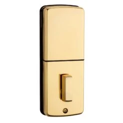 Kwikset SmartKey Polished Brass Metal Electronic Deadbolt -Irwim Door Locks Shop 2c3db97a e30f 4698 8458 5f9f0e7d07dd