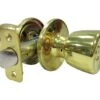 Faultless Tulip Polished Brass Entry Knobs Right Handed