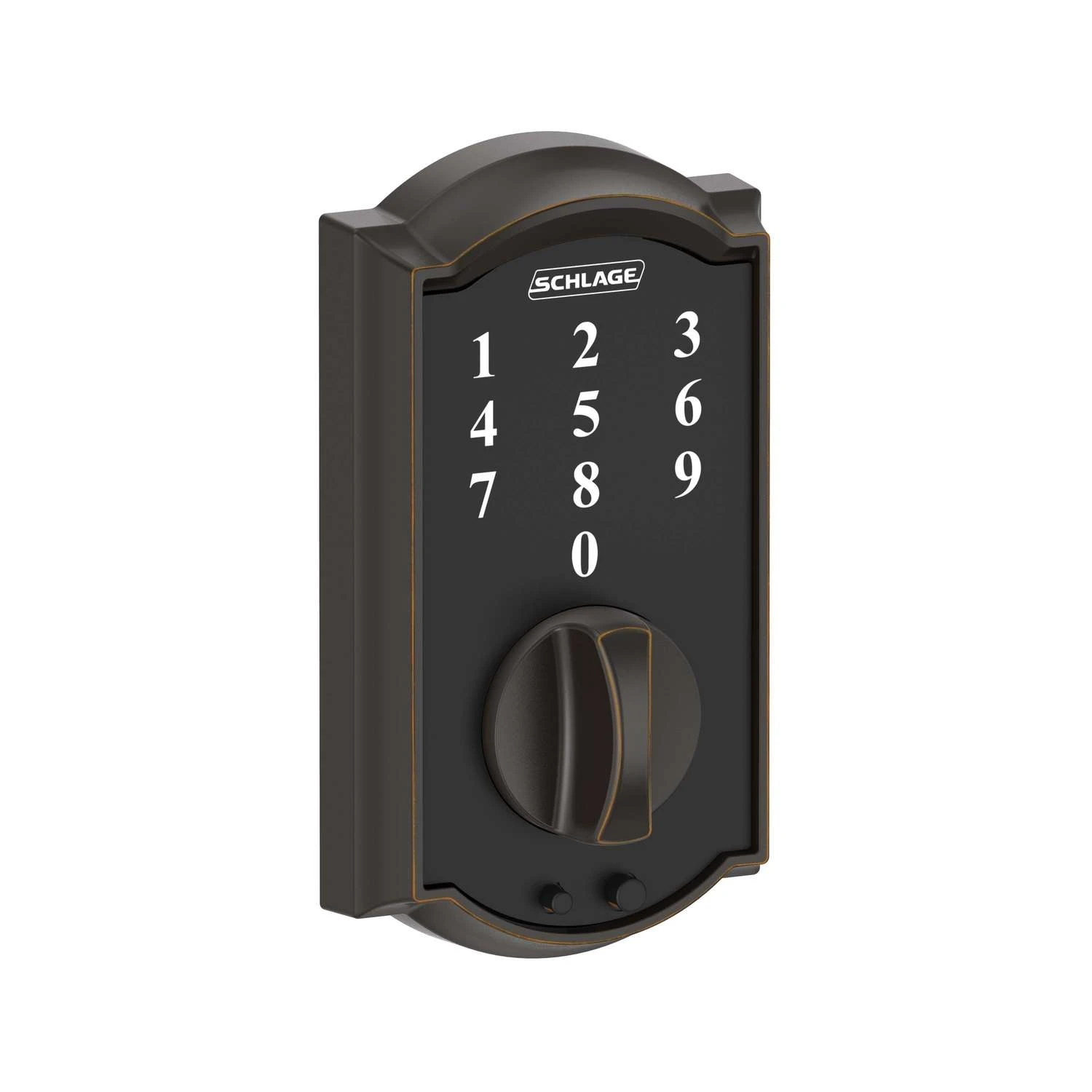 Schlage Aged Bronze Steel Touchscreen Deadbolt 5 Schlage Aged Bronze Steel Touchscreen Deadbolt - Image 5