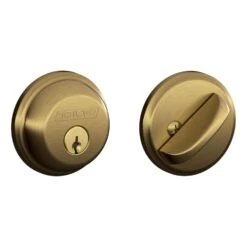 Schlage Antique Brass Zinc Single Cylinder Deadbolt -Irwim Door Locks Shop 3d2f8f0e 5dcb 44b6 b8db b33b94453e04