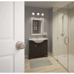 Schlage Georgian Satin Nickel Passage Lockset 1-3/4 In. -Irwim Door Locks Shop 3d9a9d3f 7856 4229 8009 6ef64c93e680