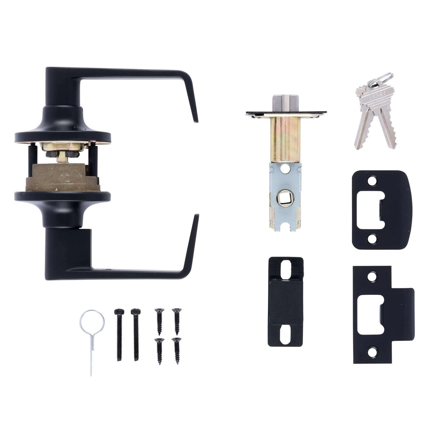 Brinks Commercial Matte Black Storeroom Lockset 2 In. 6 Brinks Commercial Matte Black Storeroom Lockset 2 In. - Image 6