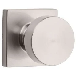 Kwikset Signature Series Pismo Knob X Square Rose Satin Nickel Passage Lockset Right Or Left Handed