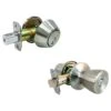 Faultless Tulip Satin Stainless Steel Entry Knob And Single Cylinder Deadbolt Right Handed