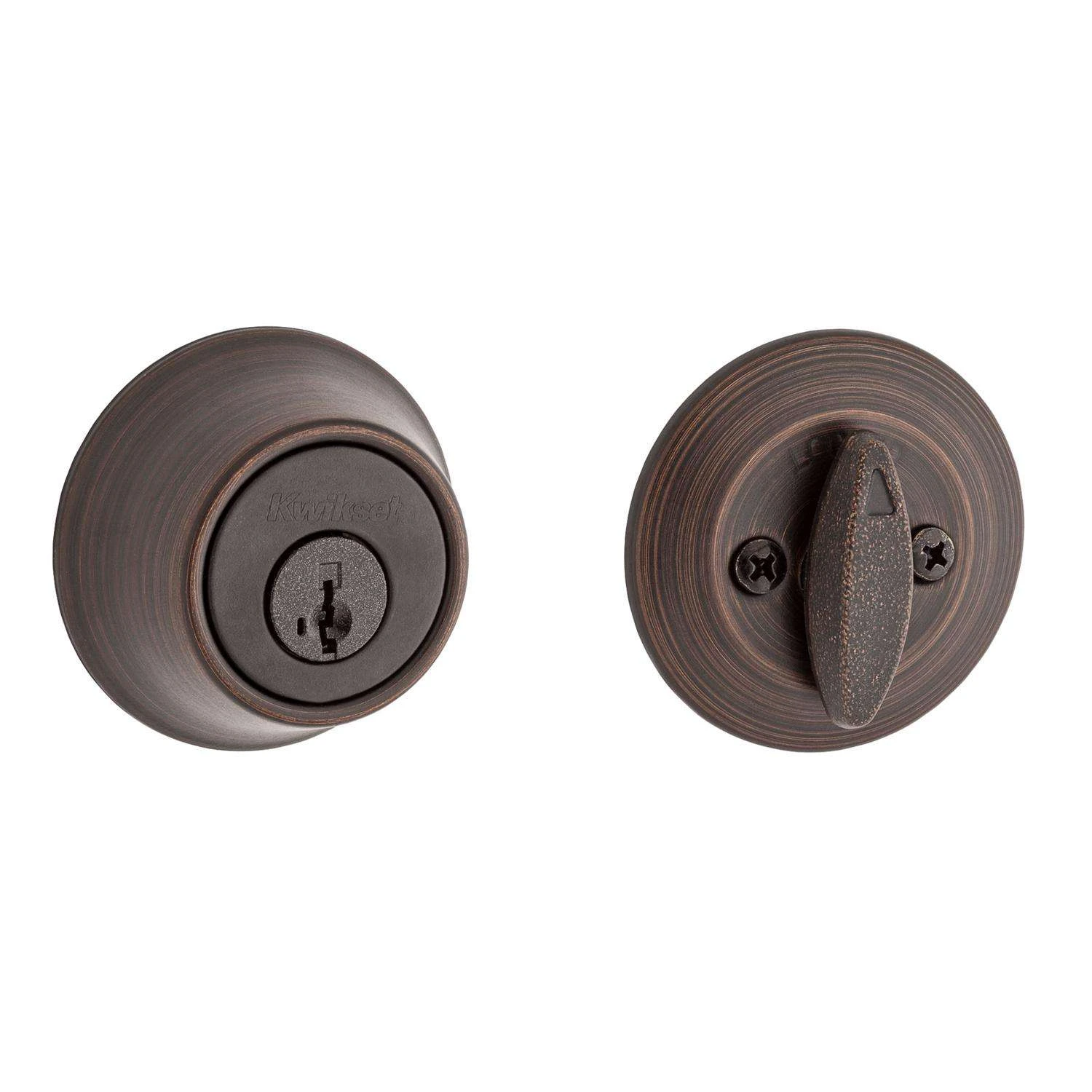 Kwikset SmartKey Security Venetian Bronze Metal Single Cylinder Deadbolt 2 Kwikset SmartKey Security Venetian Bronze Metal Single Cylinder Deadbolt - Image 2