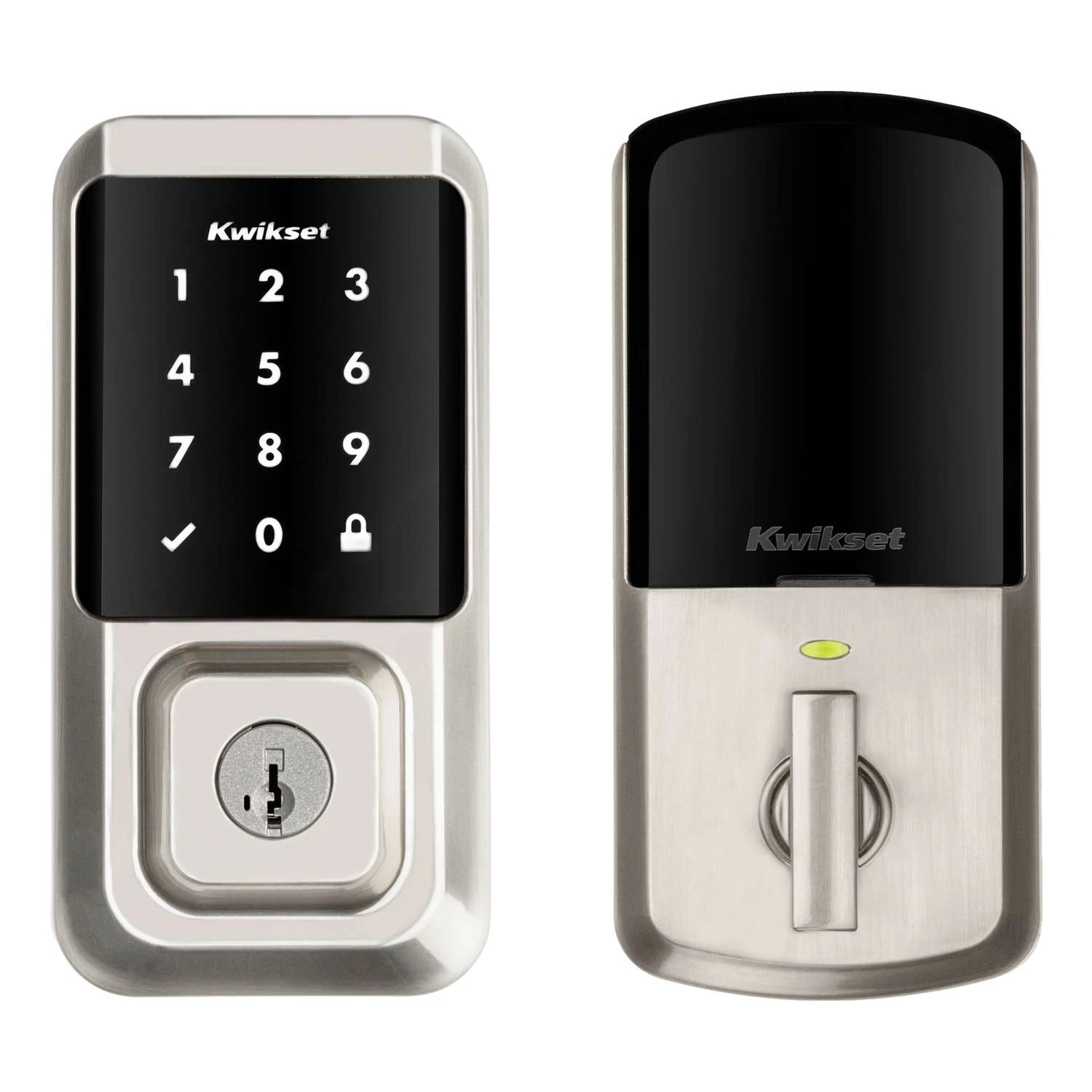 Kwikset SmartKey Halo Satin Nickel Metal Touchscreen Deadbolt 4 Kwikset SmartKey Halo Satin Nickel Metal Touchscreen Deadbolt - Image 4