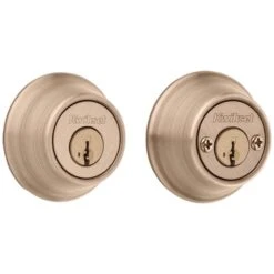 Kwikset SmartKey Security Antique Brass Metal Single Cylinder Deadbolt 7 Kwikset SmartKey Security Antique Brass Metal Single Cylinder Deadbolt -Irwim Door Locks Shop 4b954488 cecb 471b a3f4 5344146dd20d
