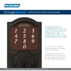 Schlage Aged Bronze Steel Electronic Deadbolt -Irwim Door Locks Shop 4f2ebc22 798e 446e b72e 174f21846ce2