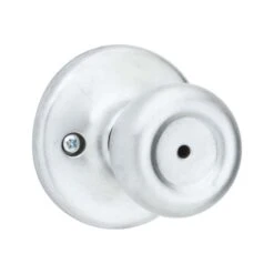 Kwikset Tylo Satin Chrome Privacy Knob Right Or Left Handed