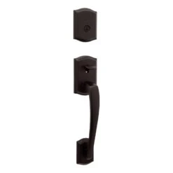 Kwikset Prescott Venetian Bronze Entry Handleset 1-3/4 In.