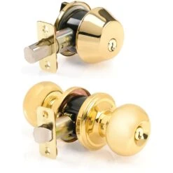 Ace Colonial Polished Brass Knob And Deadbolt Set 1-3/4 In. 5 Ace Colonial Polished Brass Knob And Deadbolt Set 1-3/4 In. -Irwim Door Locks Shop 57ff51c5 42a6 4ea0 8d57 ad78343aadd3