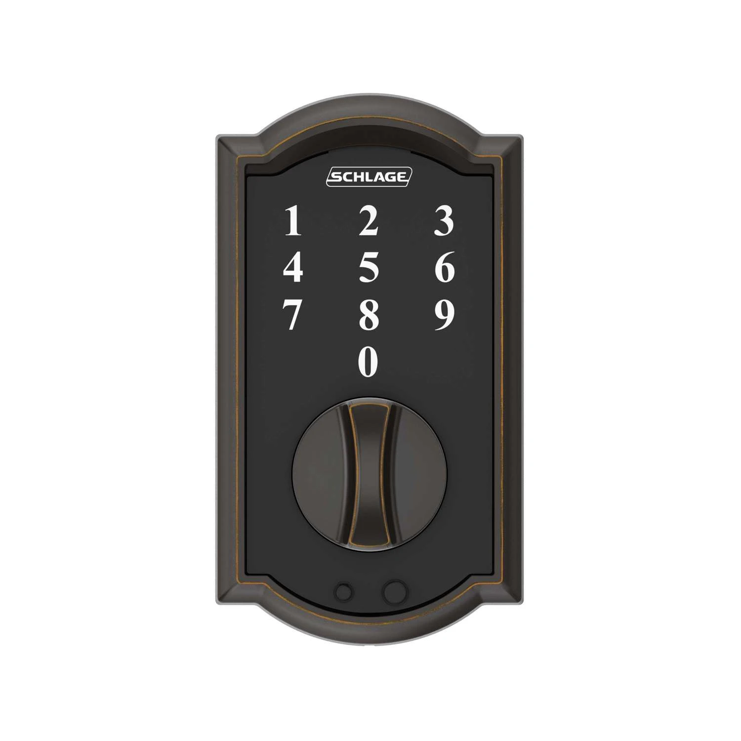 Schlage Aged Bronze Steel Touchscreen Deadbolt 2 Schlage Aged Bronze Steel Touchscreen Deadbolt - Image 2