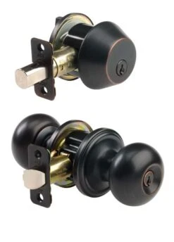 Ace Colonial Oil Rubbed Bronze Knob And Deadbolt Set 1-3/4 In.