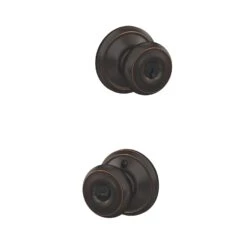 Schlage Georgian Aged Bronze Entry Lockset 1-3/4 In. -Irwim Door Locks Shop 5ae25017 7786 4716 9c04 2ddbec637570
