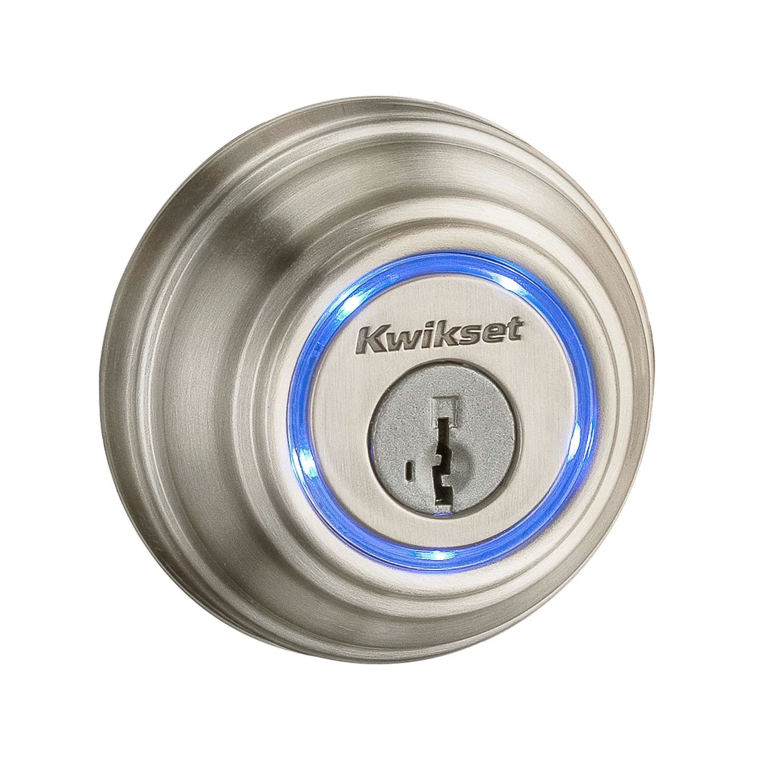 Kwikset SmartKey Satin Nickel Metal Single Cylinder Deadbolt 2 Kwikset SmartKey Satin Nickel Metal Single Cylinder Deadbolt - Image 2