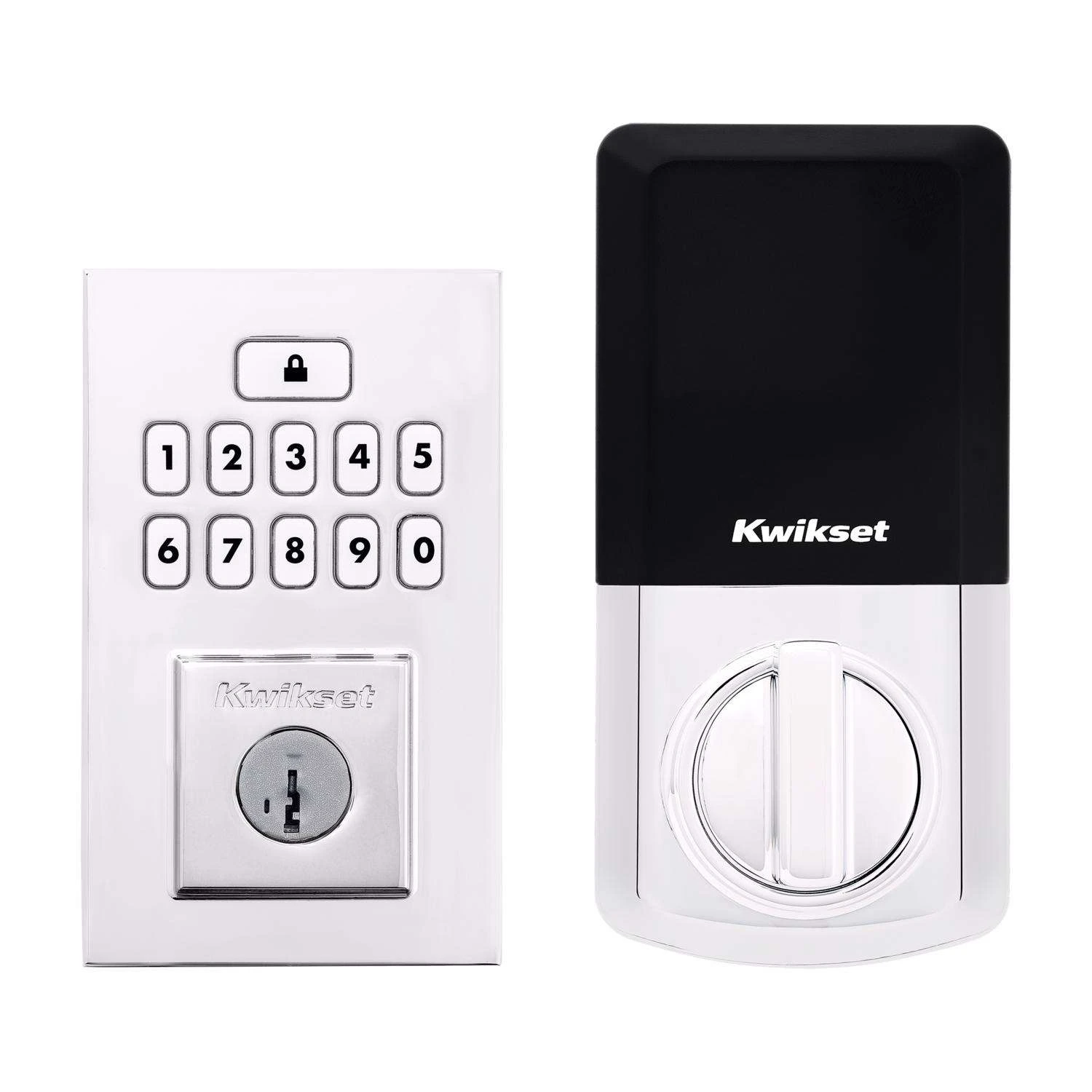 Kwikset SmartCode Polished Chrome Metal Electronic Deadbolt 1 Kwikset SmartCode Polished Chrome Metal Electronic Deadbolt