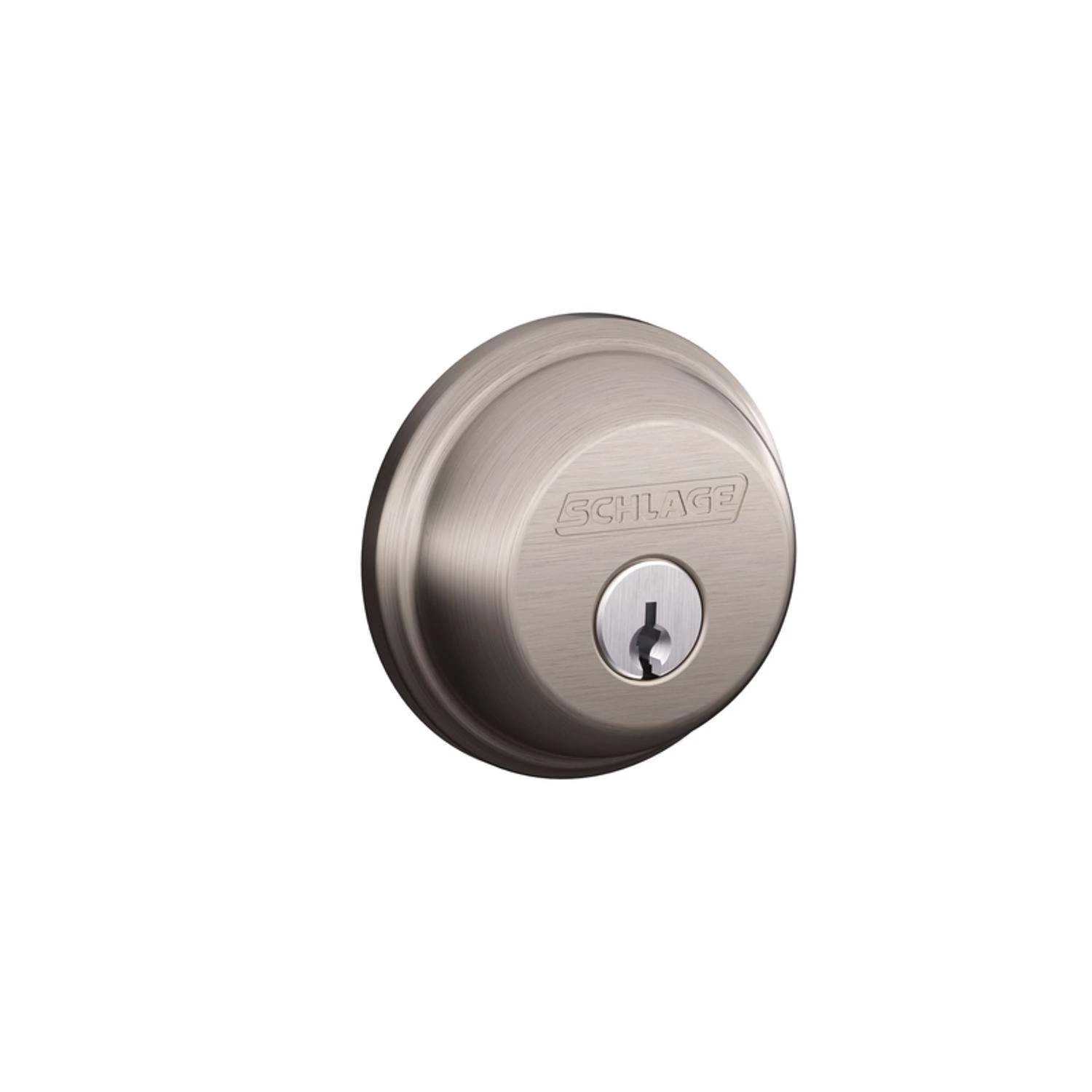 Schlage Satin Nickel Zinc Single Cylinder Deadbolt 2 Schlage Satin Nickel Zinc Single Cylinder Deadbolt - Image 2