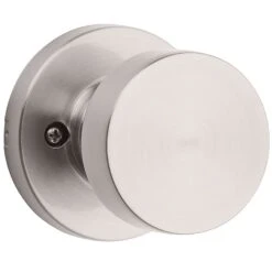 Kwikset Signature Series Pismo Knob X Round Rose Satin Nickel Dummy Knob Right Or Left Handed