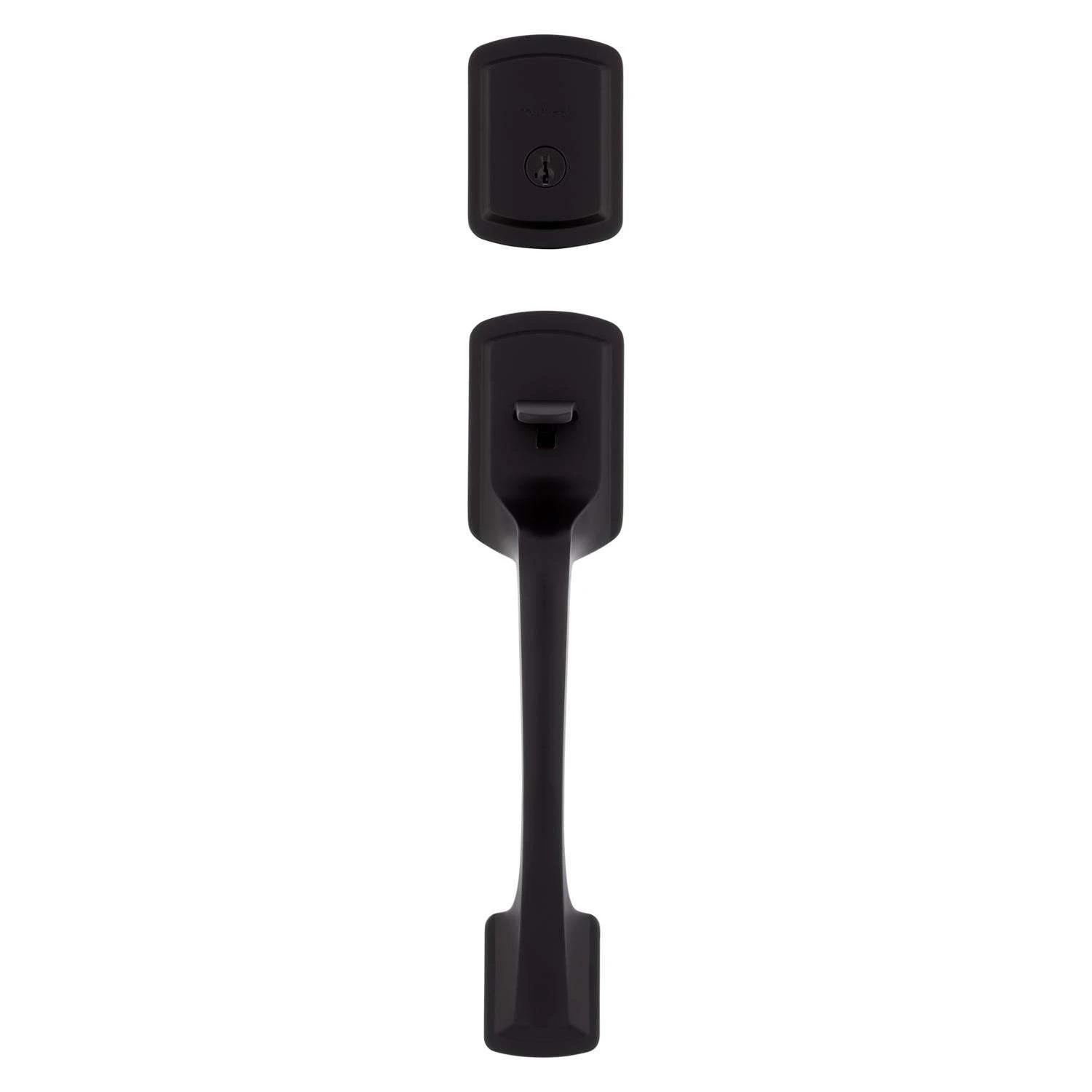 Kwikset Prague Matte Black Entry Handleset 1-3/4 In. 2 Kwikset Prague Matte Black Entry Handleset 1-3/4 In. - Image 2