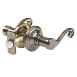 Ace Scroll Antique Brass Passage Lockset 1-3/4 In.