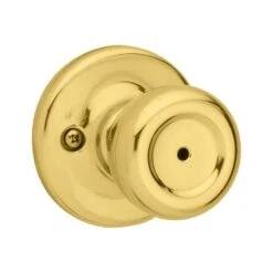 Kwikset Mobile Home Polished Brass Privacy Knob Right Or Left Handed